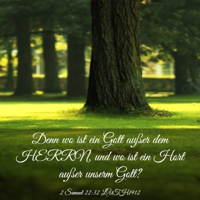 Picture 03 - 2 Samuel 22:32 LUTH1912 - Denn wo ist ein Gott außer dem HERRN, und wo ist - Bible Verse Picture