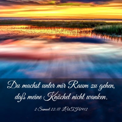 Picture 03 - 2 Samuel 22:37 LUTH1912 - Du machst unter mir Raum zu gehen, daß meine - Bible Verse Picture