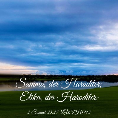 Picture 03 - 2 Samuel 23:25 LUTH1912 - Samma, der Haroditer; Elika, der - Bible Verse Picture
