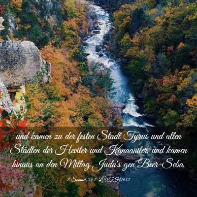 Picture 03 - 2 Samuel 24:7 LUTH1912 - und kamen zu der festen Stadt Tyrus und allen - Bible Verse Picture