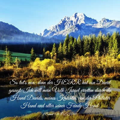 Picture 03 - 2 Samuel 3:18 LUTH1912 - So tut's nun; denn der HERR hat von David gesagt: - Bible Verse Picture