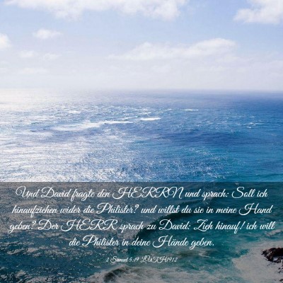 Picture 03 - 2 Samuel 5:19 LUTH1912 - Und David fragte den HERRN und sprach: Soll ich - Bible Verse Picture