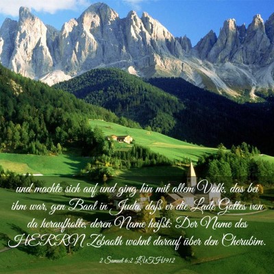 Picture 03 - 2 Samuel 6:2 LUTH1912 - und machte sich auf und ging hin mit allem Volk, - Bible Verse Picture