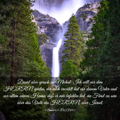 Picture 03 - 2 Samuel 6:21 LUTH1912 - David aber sprach zu Michal: Ich will vor dem - Bible Verse Picture