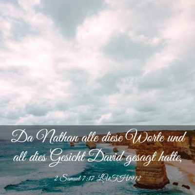 Picture 03 - 2 Samuel 7:17 LUTH1912 - Da Nathan alle diese Worte und all dies Gesicht - Bible Verse Picture