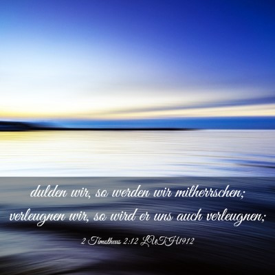 Picture 03 - 2 Timotheus 2:12 LUTH1912 - dulden wir, so werden wir mitherrschen; - Bible Verse Picture