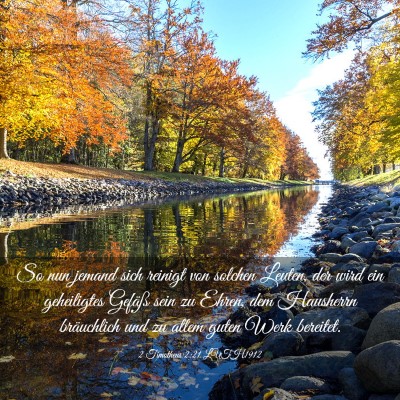 Picture 03 - 2 Timotheus 2:21 LUTH1912 - So nun jemand sich reinigt von solchen Leuten, - Bible Verse Picture