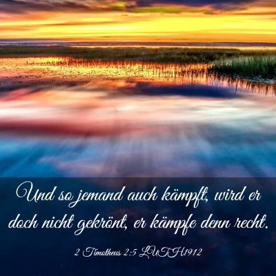 Picture 03 - 2 Timotheus 2:5 LUTH1912 - Und so jemand auch kämpft, wird er doch nicht - Bible Verse Picture