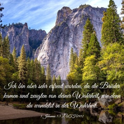 Picture 03 - 3 Johannes 1:3 LUTH1912 - Ich bin aber sehr erfreut worden, da die Brüder - Bible Verse Picture