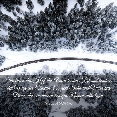 Picture 03 - Amos 2:7 LUTH1912 - Sie treten den Kopf der Armen in den Kot und - Bible Verse Picture