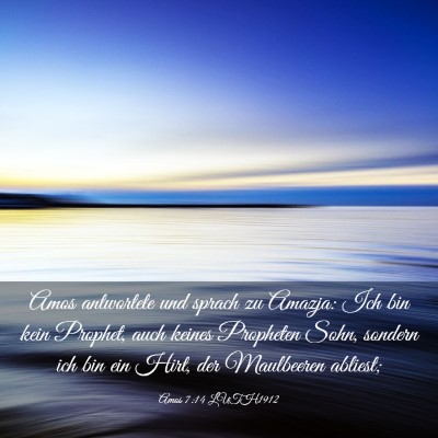 Picture 03 - Amos 7:14 LUTH1912 - Amos antwortete und sprach zu Amazja: Ich bin - Bible Verse Picture