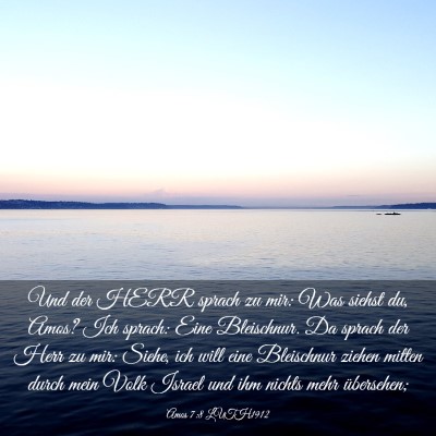 Picture 03 - Amos 7:8 LUTH1912 - Und der HERR sprach zu mir: Was siehst du, Amos? - Bible Verse Picture