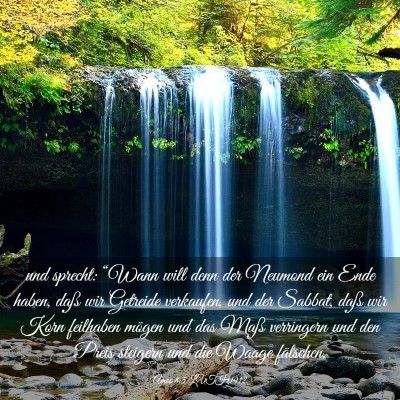 Picture 03 - Amos 8:5 LUTH1912 - und sprecht: “Wann will denn der Neumond ein - Bible Verse Picture