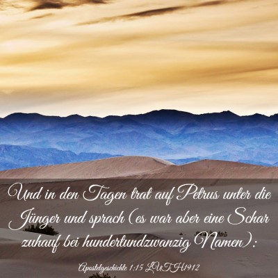 Picture 03 - Apostelgeschichte 1:15 LUTH1912 - Und in den Tagen trat auf Petrus unter die - Bible Verse Picture