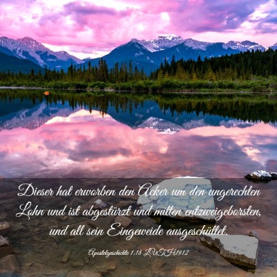 Picture 03 - Apostelgeschichte 1:18 LUTH1912 - Dieser hat erworben den Acker um den ungerechten - Bible Verse Picture