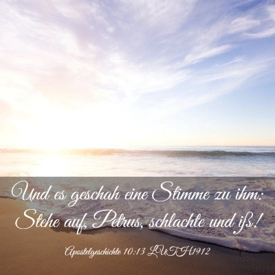 Picture 03 - Apostelgeschichte 10:13 LUTH1912 - Und es geschah eine Stimme zu ihm: Stehe auf, - Bible Verse Picture