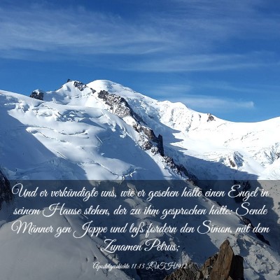 Picture 03 - Apostelgeschichte 11:13 LUTH1912 - Und er verkündigte uns, wie er gesehen hätte - Bible Verse Picture