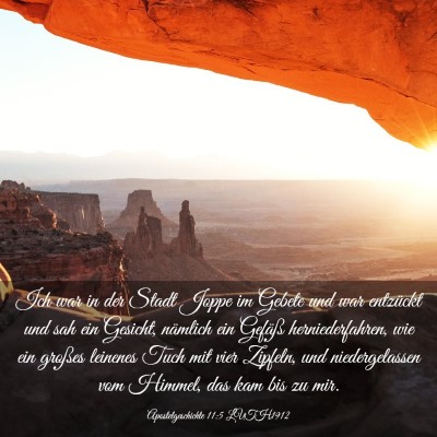 Picture 03 - Apostelgeschichte 11:5 LUTH1912 - Ich war in der Stadt Joppe im Gebete und war - Bible Verse Picture