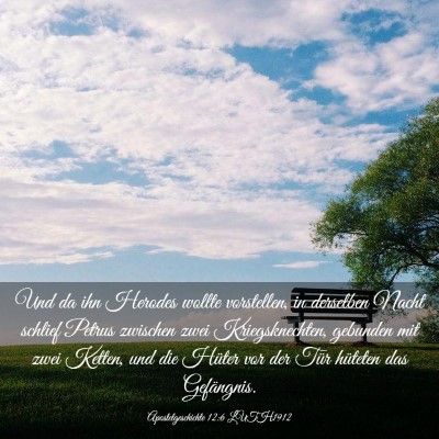Picture 03 - Apostelgeschichte 12:6 LUTH1912 - Und da ihn Herodes wollte vorstellen, in - Bible Verse Picture