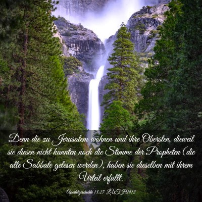 Picture 03 - Apostelgeschichte 13:27 LUTH1912 - Denn die zu Jerusalem wohnen und ihre Obersten, - Bible Verse Picture