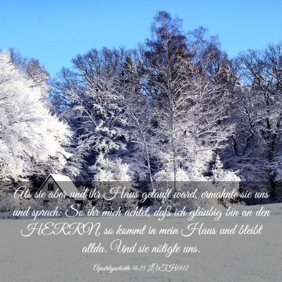 Picture 03 - Apostelgeschichte 16:15 LUTH1912 - Als sie aber und ihr Haus getauft ward, ermahnte - Bible Verse Picture