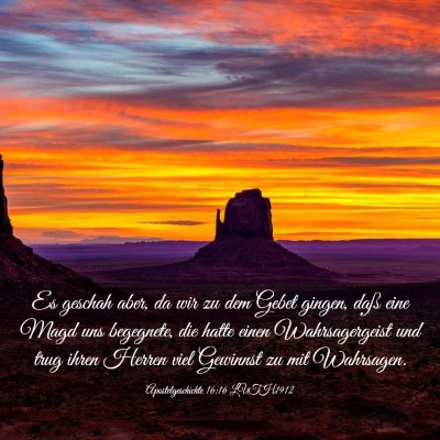 Picture 03 - Apostelgeschichte 16:16 LUTH1912 - Es geschah aber, da wir zu dem Gebet gingen, daß - Bible Verse Picture