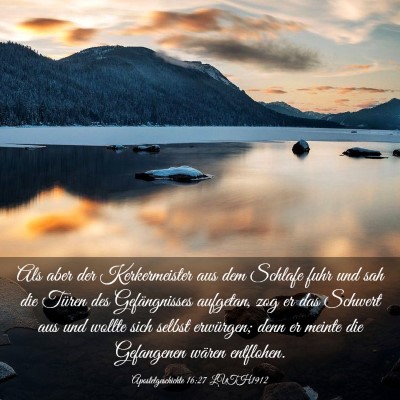 Picture 03 - Apostelgeschichte 16:27 LUTH1912 - Als aber der Kerkermeister aus dem Schlafe fuhr - Bible Verse Picture