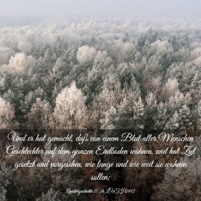 Picture 03 - Apostelgeschichte 17:26 LUTH1912 - Und er hat gemacht, daß von einem Blut aller - Bible Verse Picture