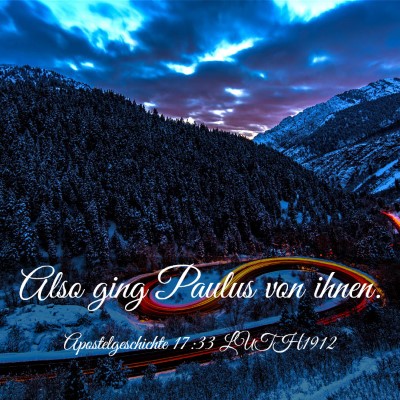Picture 03 - Apostelgeschichte 17:33 LUTH1912 - Also ging Paulus von - Bible Verse Picture