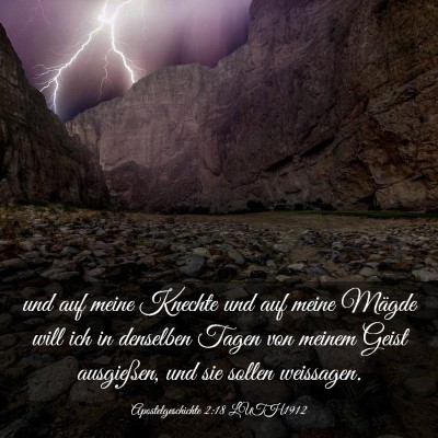 Picture 03 - Apostelgeschichte 2:18 LUTH1912 - und auf meine Knechte und auf meine Mägde will - Bible Verse Picture