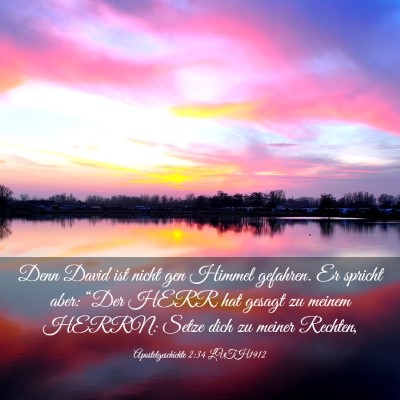Picture 03 - Apostelgeschichte 2:34 LUTH1912 - Denn David ist nicht gen Himmel gefahren. Er - Bible Verse Picture
