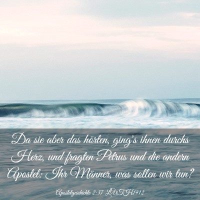 Picture 03 - Apostelgeschichte 2:37 LUTH1912 - Da sie aber das hörten, ging's ihnen durchs - Bible Verse Picture