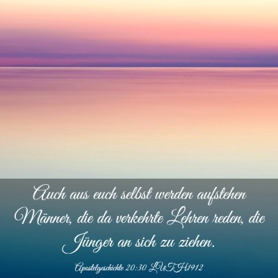 Picture 03 - Apostelgeschichte 20:30 LUTH1912 - Auch aus euch selbst werden aufstehen Männer, - Bible Verse Picture