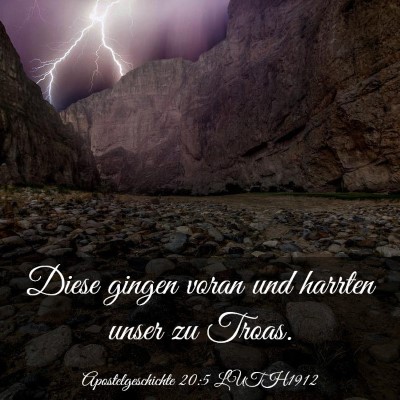 Picture 03 - Apostelgeschichte 20:5 LUTH1912 - Diese gingen voran und harrten unser zu - Bible Verse Picture
