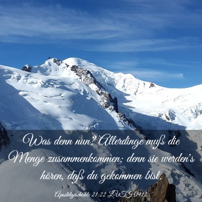 Picture 03 - Apostelgeschichte 21:22 LUTH1912 - Was denn nun? Allerdinge muß die Menge - Bible Verse Picture