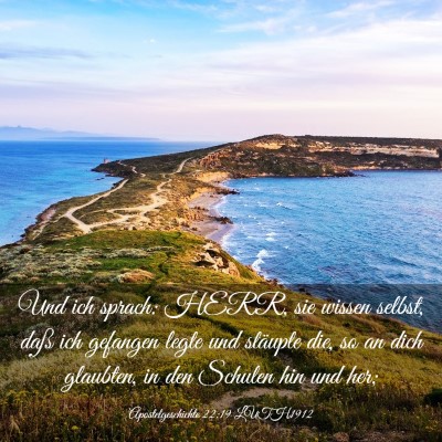 Picture 03 - Apostelgeschichte 22:19 LUTH1912 - Und ich sprach: HERR, sie wissen selbst, daß ich - Bible Verse Picture