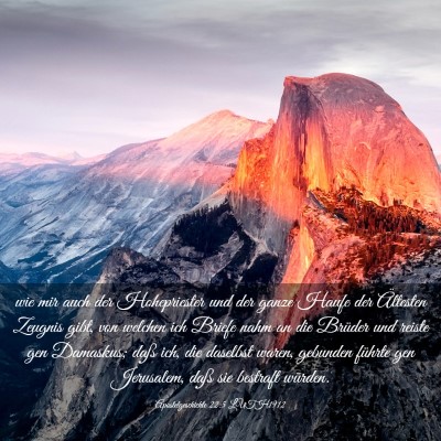 Picture 03 - Apostelgeschichte 22:5 LUTH1912 - wie mir auch der Hohepriester und der ganze Haufe - Bible Verse Picture