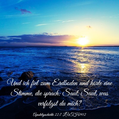 Picture 03 - Apostelgeschichte 22:7 LUTH1912 - Und ich fiel zum Erdboden und hörte eine Stimme, - Bible Verse Picture