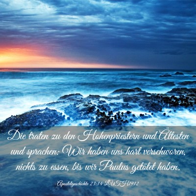 Picture 03 - Apostelgeschichte 23:14 LUTH1912 - Die traten zu den Hohenpriestern und Ältesten - Bible Verse Picture