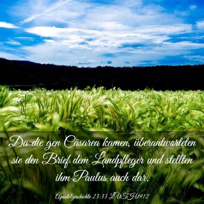 Picture 03 - Apostelgeschichte 23:33 LUTH1912 - Da die gen Cäsarea kamen, überantworteten sie - Bible Verse Picture