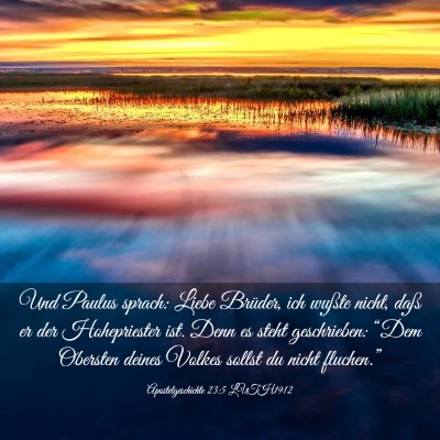 Picture 03 - Apostelgeschichte 23:5 LUTH1912 - Und Paulus sprach: Liebe Brüder, ich wußte - Bible Verse Picture