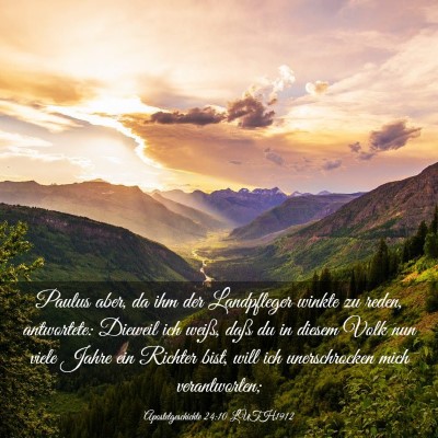 Picture 03 - Apostelgeschichte 24:10 LUTH1912 - Paulus aber, da ihm der Landpfleger winkte zu - Bible Verse Picture