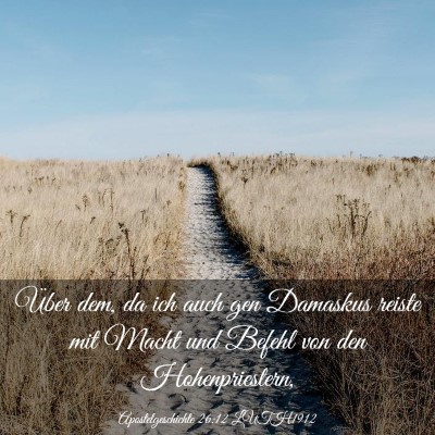Picture 03 - Apostelgeschichte 26:12 LUTH1912 - Über dem, da ich auch gen Damaskus reiste mit - Bible Verse Picture