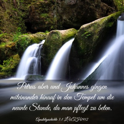 Picture 03 - Apostelgeschichte 3:1 LUTH1912 - Petrus aber und Johannes gingen miteinander - Bible Verse Picture