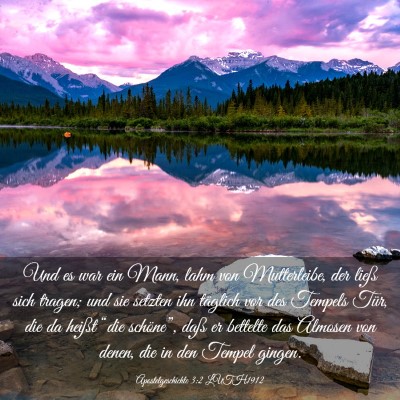 Picture 03 - Apostelgeschichte 3:2 LUTH1912 - Und es war ein Mann, lahm von Mutterleibe, der - Bible Verse Picture