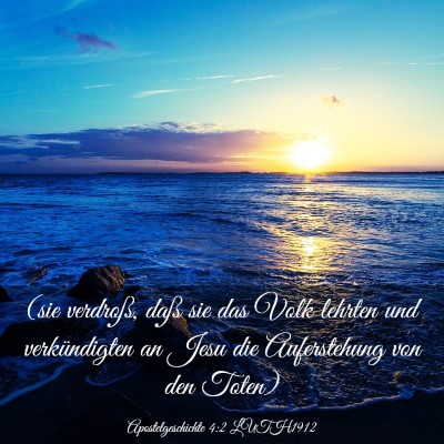 Picture 03 - Apostelgeschichte 4:2 LUTH1912 - (sie verdroß, daß sie das Volk lehrten und - Bible Verse Picture