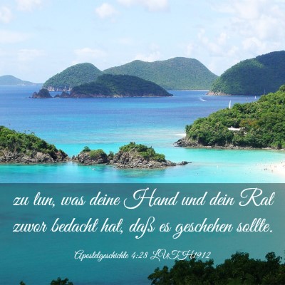 Picture 03 - Apostelgeschichte 4:28 LUTH1912 - zu tun, was deine Hand und dein Rat zuvor bedacht - Bible Verse Picture