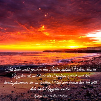 Picture 03 - Apostelgeschichte 7:34 LUTH1912 - Ich habe wohl gesehen das Leiden meines Volkes, - Bible Verse Picture