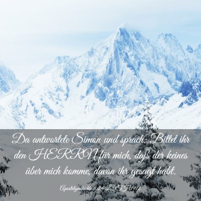 Picture 03 - Apostelgeschichte 8:24 LUTH1912 - Da antwortete Simon und sprach: Bittet ihr den - Bible Verse Picture