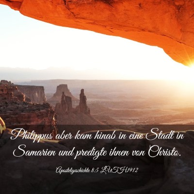 Picture 03 - Apostelgeschichte 8:5 LUTH1912 - Philippus aber kam hinab in eine Stadt in - Bible Verse Picture